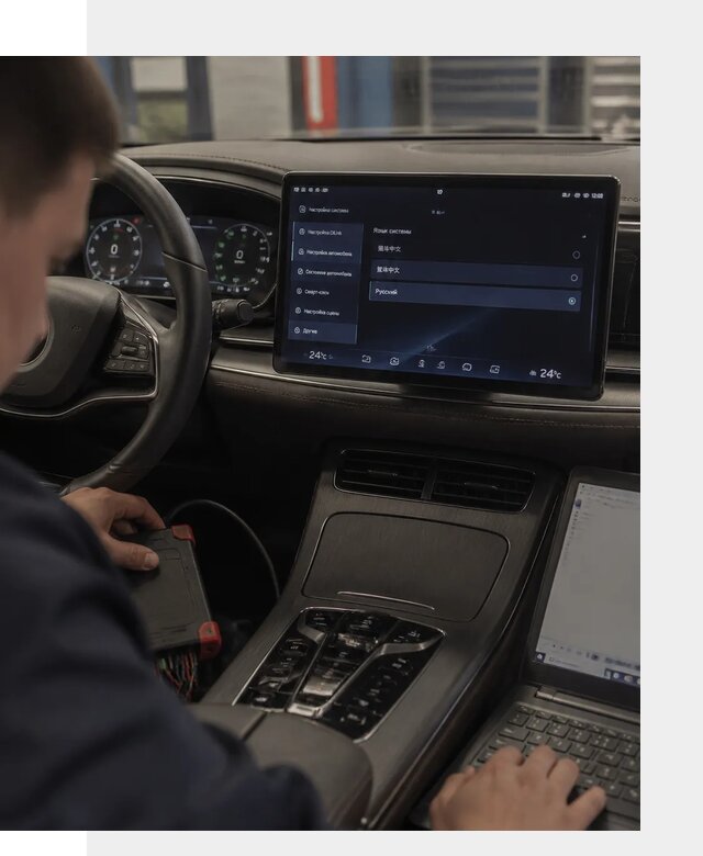 Русификация автомобиля BYD HAN для эксплуатации в Красноярске